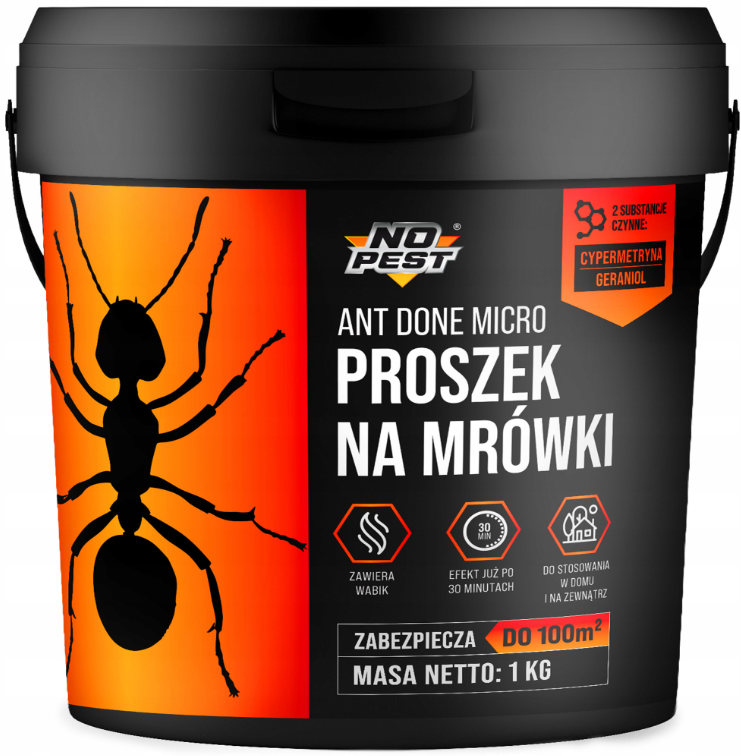 Ameisenpulver 1 kg No Pest® Ant Done Micro Granulat. Mittel gegen Ameisen für Haus und Garten.
