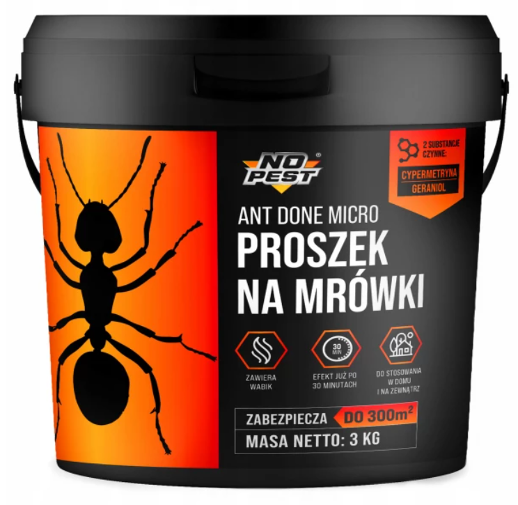 Ameisenpulver 3 kg No Pest® Ant Done Micro Granulat. Mittel gegen Ameisen für Haus und Garten.