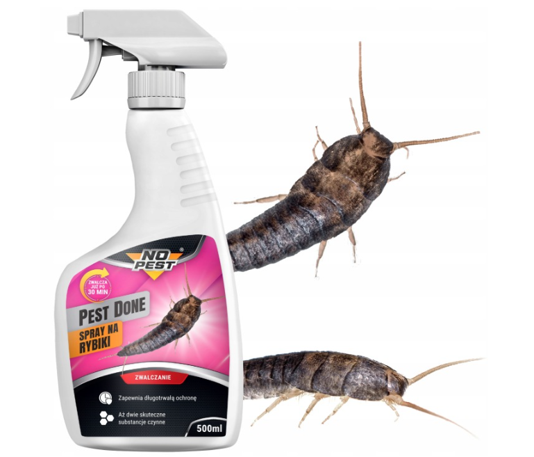 MITTEL PRÄPARAT SPRAY FLÜSSIGKEIT GEGEN SILBERFISCHCHEN PAPIERFISCHCHEN 500ML NO PEST