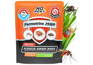 Permetryna 25% na kleszcze, komary, muchy, pluskwy Permetrine 25WP No Pest® 25g