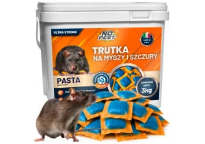 Trutka na szczury i myszy, gryzonie 3kg No Pest® brodifakum pasta orzechowa