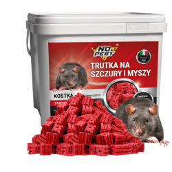 Rattengif en muizengif, knaagdierengif 5 kg No Pest® Bromadiolon rode blokjes