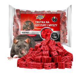 No Pest | Bromadiolon | 0,05 g/kg | Rode blokjes | 1kg