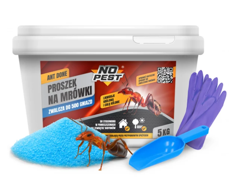 Ameisenpulver 5 kg No Pest Ant Done – Mittel gegen Ameisen im Haus und Garten, Granulat.