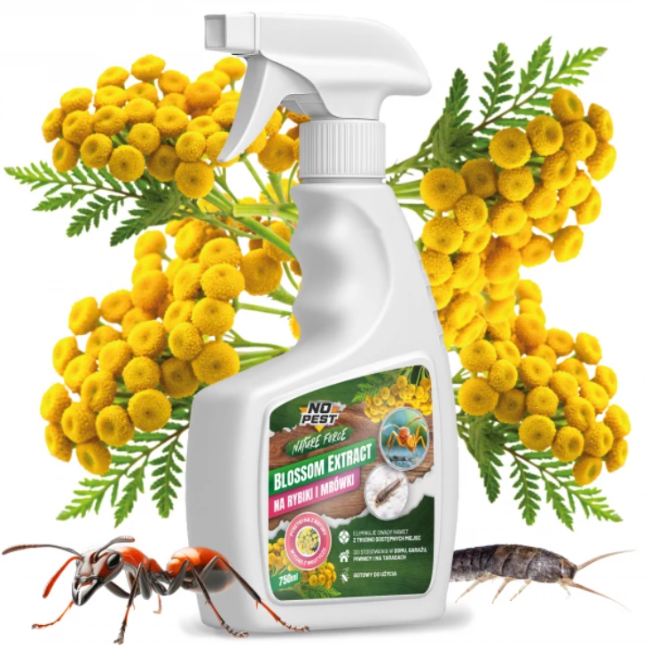 Mittel gegen Silberfischchen und Ameisen mit Rainfarn-Extrakt No Pest Blossom Extract 750 ml.
