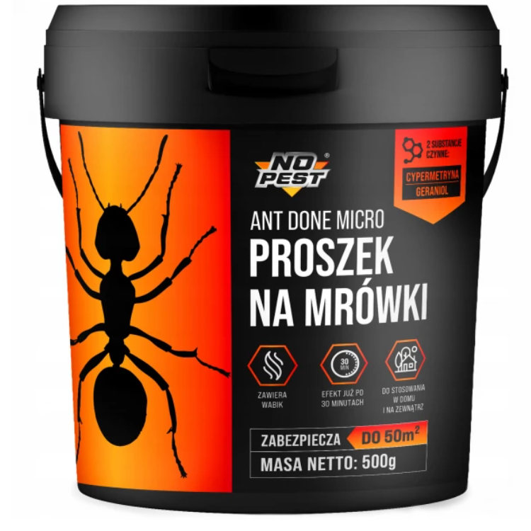 Ameisenpulver 500 g No Pest® Ant Done Micro Granulat. Mittel gegen Ameisen für Haus und Garten.