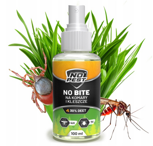 INSECTWERENDE AEROSOLSPRAY TEGEN MUGGEN EN TEKEN 30% DEET NO PEST 100 ML