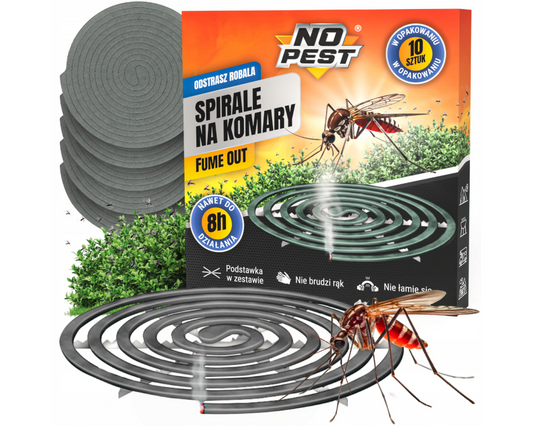 SPIRALEN TEGEN MUGGEN, VLIEGEN, KNETEN EN WESPEN NO PEST (10 STUKS)