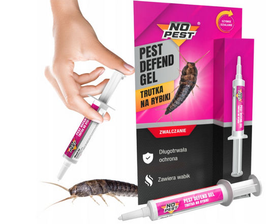 GEL, MIDDEL, PREPARAAT TEGEN ZILVERVISJES EN PAPIERVISJES – CYPERMETHRIN – NO PEST 10 g
