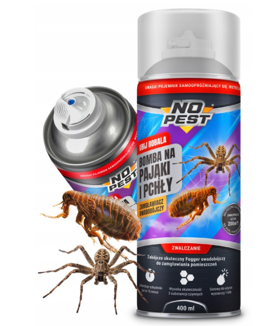 STARKE FOGGER-BOMBE MITTEL GEGEN SPINNEN UND FLÖHE NO PEST 400ML