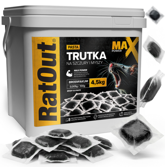 RatOut Brodifacoum-pasta (zwart) Max Power 4,5kg