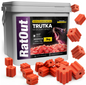 Ratout Brodifacoum-blok (fluorescerend), 3 kg, rood