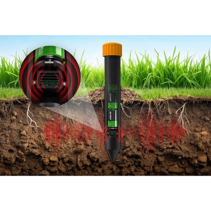 Geluidswerend middel tegen mollen en woelmuizen Sonic Shock Repeller No Pest® 800m²