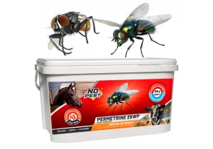 Środek na muchy, komary i kleszcze do stajni i obór Permetrine 25WP No Pest® 500 g