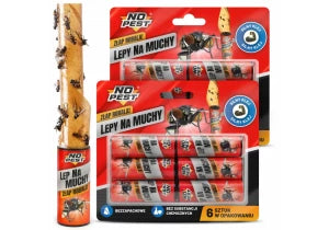 Pułapka na muchy No Pest®. Wabiący lep na muchy 6 szt.