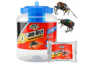 Pułapka na muchy z wabikiem, słoik 1,7 l Jar 4Fly No Pest®