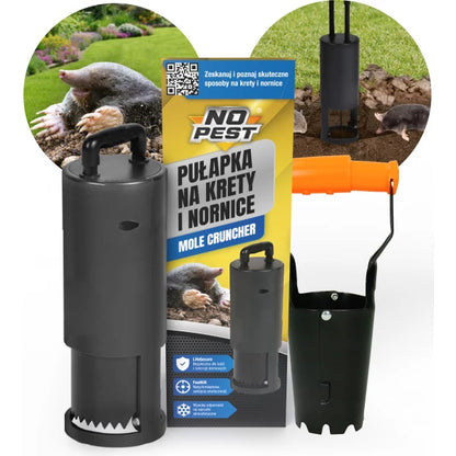 Piège efficace contre les taupes, les campagnols et les rats taupiers Mole Cruncher No Pest®