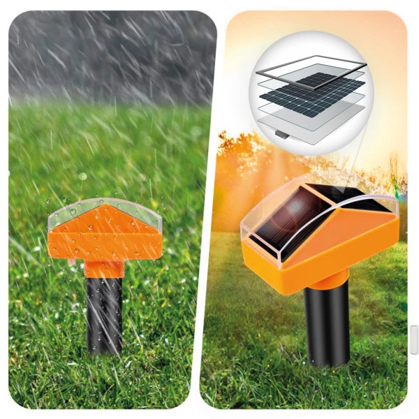 Solarer Maulwurf- und Wühlmausschreck 1800 m² No Pest® Thor Hammer Repeller 2 Stk.