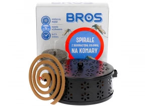Spirale na komary i meszki Bros z dekoracyjną metalową osłonką 6 sztuk