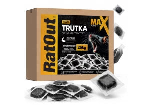 Najmocniejsza trutka na szczury, myszy, gryzonie od RatOut® pasta brodifakum MaX Power 25 kg