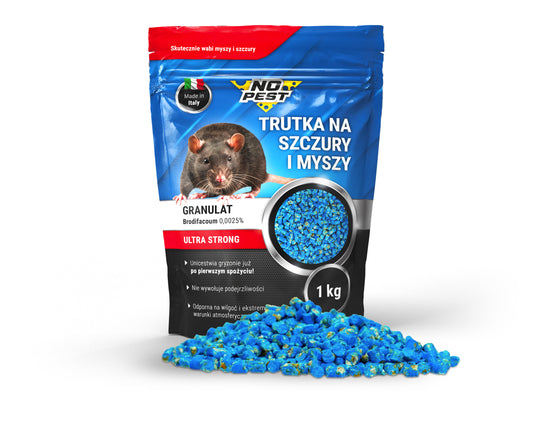 No Pest granulés bleus contre les rats et les souris 1 kg