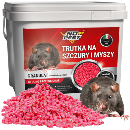 No Pest Ratten- und Mäusegift rotes Granulat 3 kg
